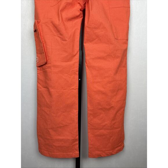 NEW Milano Di Rouge Nira Cargo Pant Women's Large Orange Stretch Logo Streetwear - Picture 6 of 10